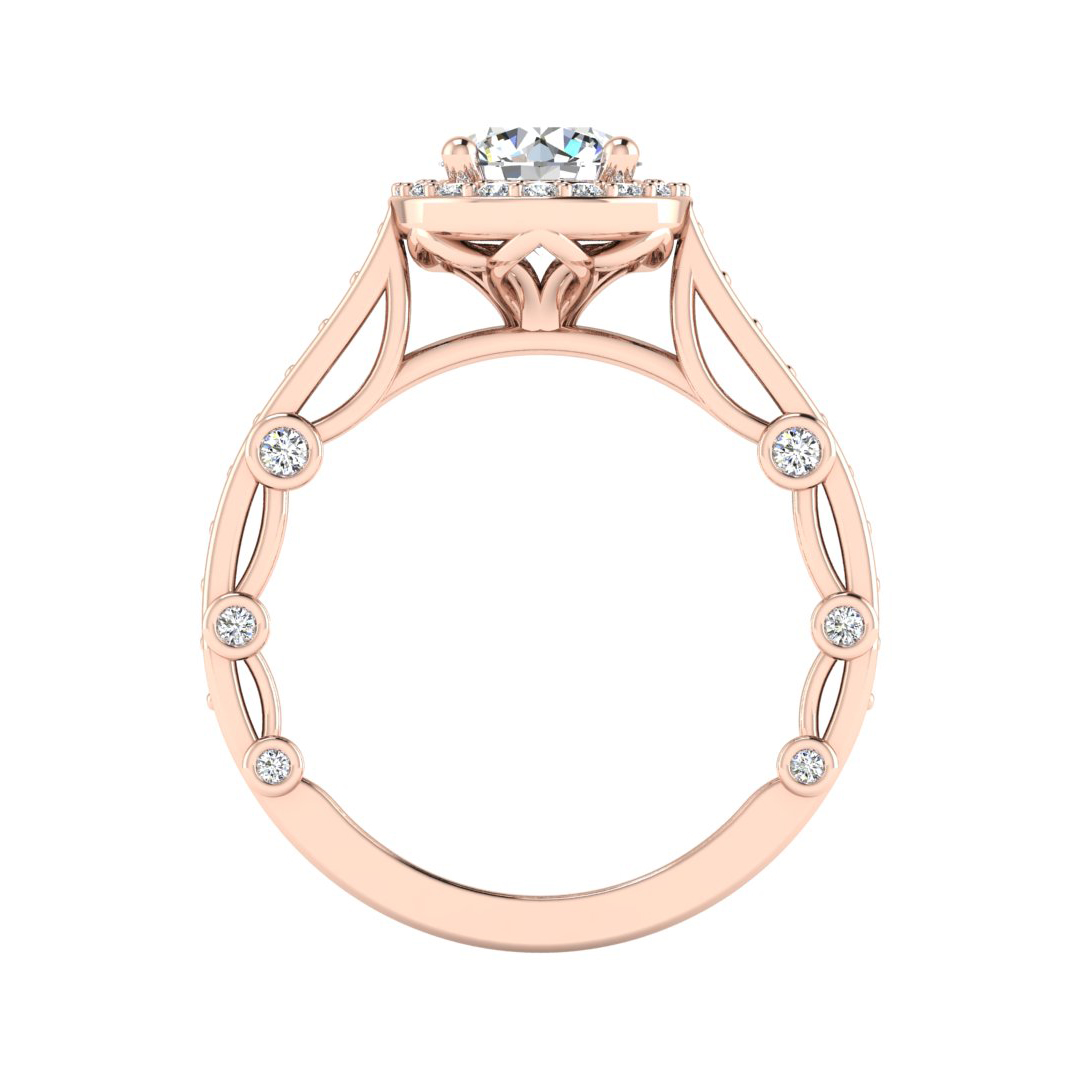 Amina Halo Engagement Ring